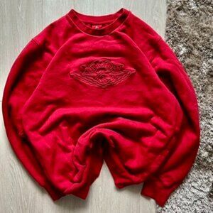 Jordan Y2K Crewneck Men’s Extra Large Pullover Embroidered Logo Red Basketball